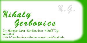 mihaly gerbovics business card